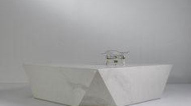 Caesarstone Calacatta Nuvo Launch Singapore Arctic Benches angle, bathroom sink, furniture, plumbing fixture, product design, sink, table, tap, gray