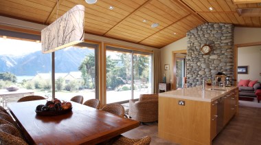 Beautiful mountain views. - Wonderful Wanaka - ceiling ceiling, estate, hardwood, home, house, interior design, living room, real estate, room, window, wood, brown