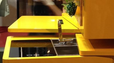 Forget 'bigger is better'; in the eco-conscious yet desk, furniture, interior design, product design, table, yellow, brown