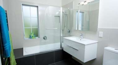 A standard NZ bathroom, with not much room, bathroom, bathroom accessory, bathroom cabinet, home, interior design, property, real estate, room, white, gray