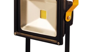 FeaturesThe Foco portable flood light has a very lighting, product, product design, yellow, white