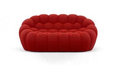 Designed by Sacha Lakic for Parisian design house chair, couch, furniture, product, red, white, red