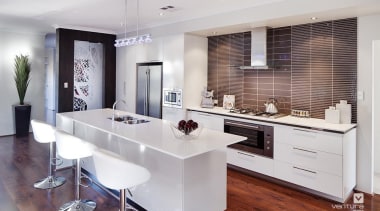 Kitchen design. - The Nirvana Display Home - cabinetry, countertop, cuisine classique, floor, flooring, interior design, kitchen, real estate, room, gray