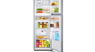 Refrigerator - Top Mount SR341MLSSamsung’s new top mount home appliance, kitchen appliance, major appliance, product, refrigerator, shelf, white