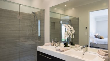 Landmark Homes Brookside Design Bathroom - Landmark Homes bathroom, floor, home, interior design, room, gray