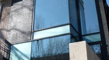 INSIDE-OUT HOUSE, Toronto, CanadaC&amp; Partners Architects architecture, building, commercial building, daylighting, facade, glass, property, siding, sky, wall, window, teal, black