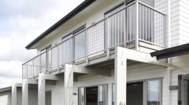 View of white exterior - Exterior - architecture architecture, building, elevation, facade, home, house, property, real estate, residential area, siding, white