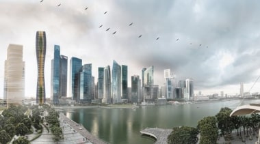 Say goodbye to concrete and steel – this building, city, cityscape, condominium, daytime, metropolis, metropolitan area, reflection, sky, skyline, skyscraper, tower block, urban area, water, white