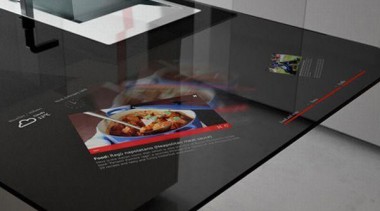 We just entered a whole other dimension – floor, flooring, furniture, glass, product design, table, black, gray