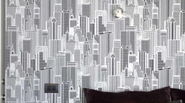 High-rise building wallpaper - Bedroom and Wallpaper - architecture, black and white, design, interior design, pattern, wall, wallpaper, white, gray, black