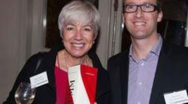 Maggie Gardner (Kitchens by Design) and Jesse Staines award, profession, socialite, black, gray