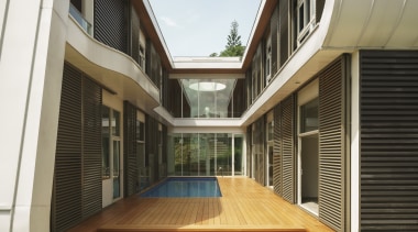 Outdoor deck - Outdoor deck - architecture | architecture, building, condominium, daylighting, estate, facade, home, house, property, real estate, window, white