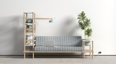 Versatility is the key to being at the bed, bed frame, furniture, product, product design, shelf, shelving, table, white