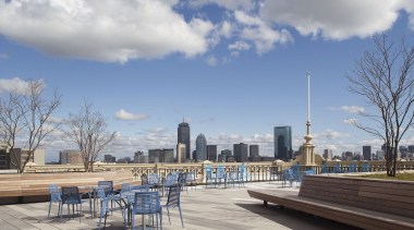 Bruce C. Bolling Municipal Building - Bruce C. architecture, boardwalk, city, cityscape, cloud, daytime, downtown, landmark, metropolitan area, plaza, sky, skyline, skyscraper, tower block, tree, urban area, walkway, water, gray