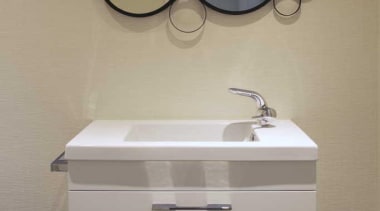 A bathroom with a bubble mirror - Bubble bathroom, bathroom accessory, bathroom cabinet, bathroom sink, ceramic, drawer, furniture, plumbing fixture, product, product design, room, sink, table, tap, toilet seat, gray