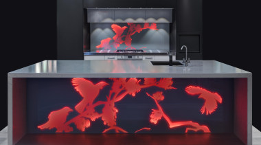 Every kitchen needs a hero and a vibrant fireplace, hearth, heat, black