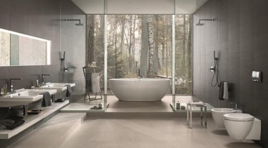 Basaltina and tortura bathroom wall and floor tiles architecture, bathroom, floor, flooring, interior design, plumbing fixture, room, tile, gray