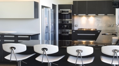 Wellington Kitchen Designer of the Year 2007National Kitchen chair, furniture, interior design, kitchen, product design, table, black, orange