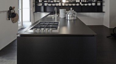 DOMOOS Encimera 3 - DOMOOS Encimera 3 - countertop, floor, flooring, furniture, kitchen, product design, black, gray