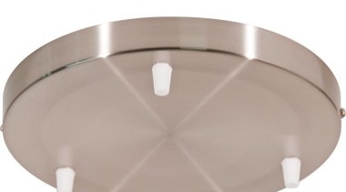 FeaturesThis accessory is a large ceiling pan with lighting, product design, gray