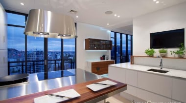 Downtown Penthouse Living - Downtown Penthouse Living - condominium, countertop, interior design, kitchen, property, real estate, gray