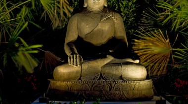 039 bale 21 - Bale 21 - garden garden, gautama buddha, grass, green, leaf, lighting, nature, night, plant, reflection, statue, sunlight, tree, water, black, brown