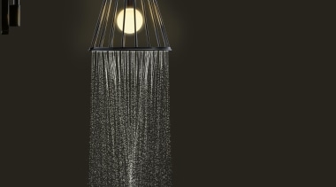 Axor Lampshower by Nendo for Hansgrohe,Wall chrome shower light fixture, lighting, product design, black