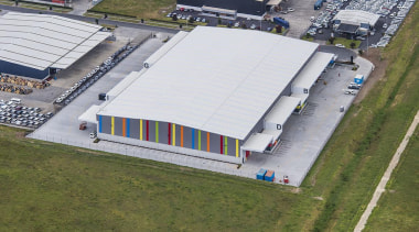 MERIT WINNERFLEX (4 of 4) - Trends Publishing aerial photography, bird's eye view, daylighting, real estate, roof, sport venue, structure, gray, brown