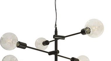 FeaturesThe Chelsea pendant is a mid-century look with light fixture, lighting, product design, white