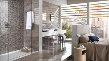 Emperador Tuana Polished - Marmi Imperiali - Emperador bathroom, floor, flooring, interior design, tile, gray