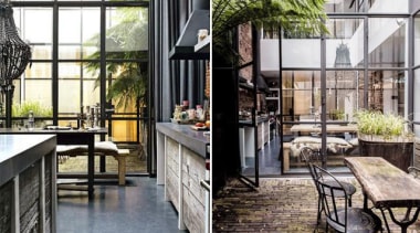 necer enough light and space in the kitchen furniture, interior design, outdoor structure, patio, gray, white, black