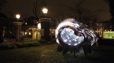 The Flowering Phantasm by Clay Odom - The darkness, evening, light, lighting, night, sky, street light, tree, black