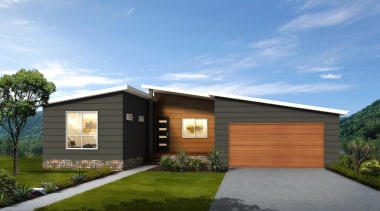 23.4 m x 12.0 mBedrooms: 4 + studyBathrooms: building, cottage, elevation, facade, home, house, landscape, property, real estate, residential area, siding, sky, teal