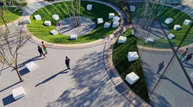 Cantilevered showroom - Cantilevered showroom - leisure | leisure, park, public space, recreation, structure, tree, urban design, water, water resources, gray