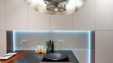 Downtown Penthouse Living - Downtown Penthouse Living - ceiling, countertop, interior design, kitchen, light fixture, lighting, lighting accessory, product design, table, gray