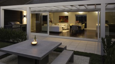 outdoorlivingversion1 - Outdoor Living Version 1 - house house, interior design, patio, real estate, roof, table, black, gray