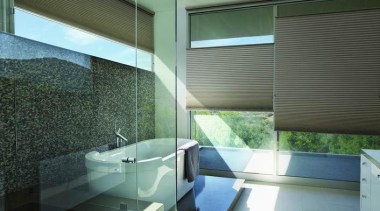 luxaflex duette shades - luxaflex duette shades - architecture, bathroom, daylighting, glass, home, house, interior design, property, real estate, shade, window, window blind, window covering, window treatment, green, black