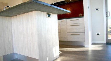 power point on island end panel - power floor, flooring, real estate, wood, white