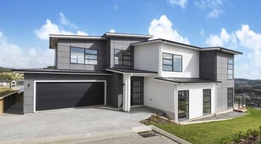 Landmark Homes Fitzroy Design - Landmark Homes Fitzroy building, elevation, facade, home, house, property, real estate, residential area, siding, gray, teal