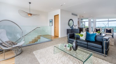 Living room with seaview - Living room with apartment, architecture, condominium, estate, home, house, interior design, living room, penthouse apartment, property, real estate, room, gray