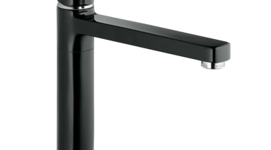 Zenta Black Sink Mixer - Zenta Black Sink hardware, plumbing fixture, product, product design, tap, white