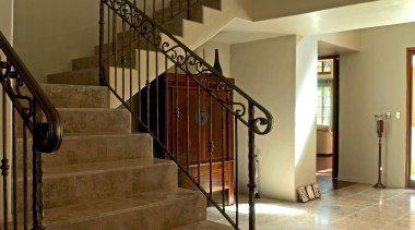 139 onetaunga staircase - Onetaunga Staircase - baluster baluster, floor, flooring, glass, handrail, home, interior design, iron, real estate, stairs, wood flooring, brown