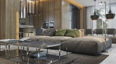 modern style apartment interior - Masculine Apartments - furniture, interior design, living room, gray, black