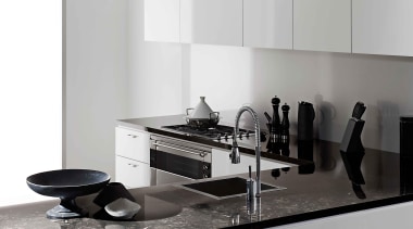 180fxblackfossilstone.jpg - 180fxblackfossilstone.jpg - countertop | furniture | countertop, furniture, interior design, kitchen, product, product design, sink, tap, white, gray