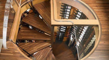 Modern Wine Cellar Ideas - Modern Wine Cellar stairs, wood, brown, orange