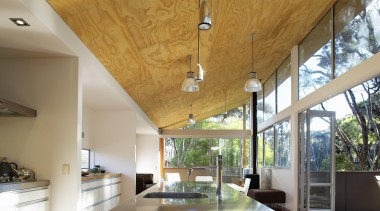 Mangawhai Heads, Northland - Point House - architecture architecture, beam, ceiling, daylighting, estate, home, house, interior design, property, real estate, roof, window, wood, brown, gray