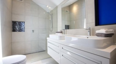 Earthstone talc ivory bathroom tiles - Earthstone Range bathroom, bathroom accessory, bathroom cabinet, interior design, product design, property, room, sink, gray