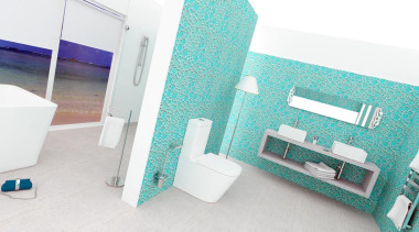 the understated and elegant beauty of the LOFT bathroom, floor, product, white