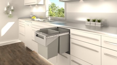 Our top selling pull out kitchen bin range, cabinetry, countertop, cuisine classique, floor, interior design, kitchen, white