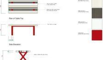 by Rachel Venables - R20 Trestle Table - area, design, line, product, product design, white